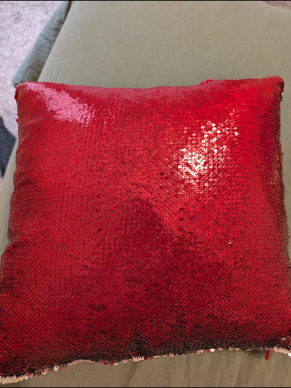 Red Sequin Harry Potter Throw Pillow - Unbranded